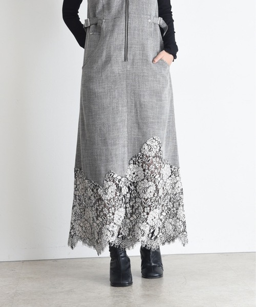 レーストリム ボクシィラインZIPワンピース Eimee Law│Eimee Law