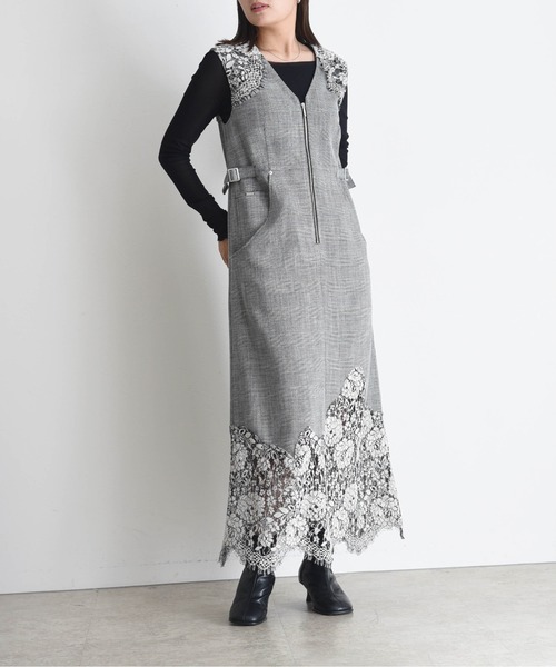 レーストリム ボクシィラインZIPワンピース Eimee Law│Eimee Law