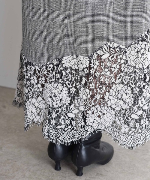 レーストリム ボクシィラインZIPワンピース Eimee Law│Eimee Law