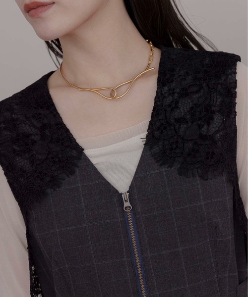 レーストリム ボクシィラインZIPワンピース Eimee Law│Eimee Law