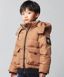 BeBe（ベベ）の「【撥水加工】タフタフラップポケットフードダウンコート（ダウンジャケット/コート・キッズ）」