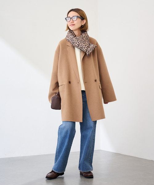 FRAMeWORK（フレームワーク）の「TAION/タイオン BASIC DOWN スカーフ（マフラー・レディース・キャメル/ブラウン/ブラック/ベージュ・FREE）」の12枚目の写真