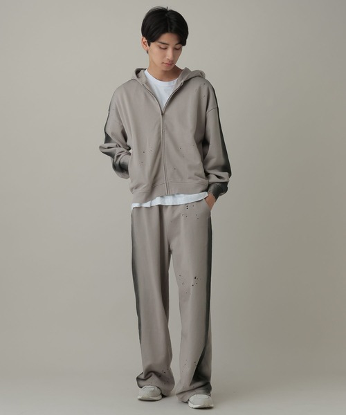 LAND MUSEUM（ランドミュージアム）の「【セットアップ可】LAND MUSEUM／サイドスプレースウェットパンツ（スウェットパンツ・メンズ・ブラック/グレー・MEDIUM/LARGE）」の3枚目の写真