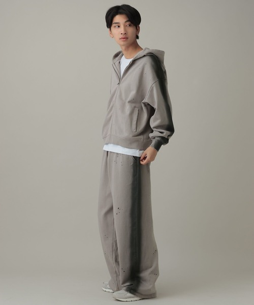 LAND MUSEUM（ランドミュージアム）の「【セットアップ可】LAND MUSEUM／サイドスプレースウェットパンツ（スウェットパンツ・メンズ・ブラック/グレー・MEDIUM/LARGE）」の4枚目の写真