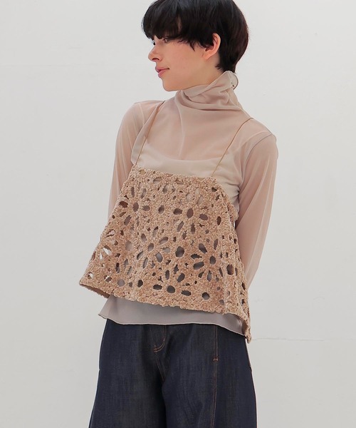 DRESSLAVE（ドレスレイブ）の「motif mole bustier(モチーフモールビスチェ)（シャツ/ブラウス・レディース・ベージュ/ホワイト・38）」の12枚目の写真