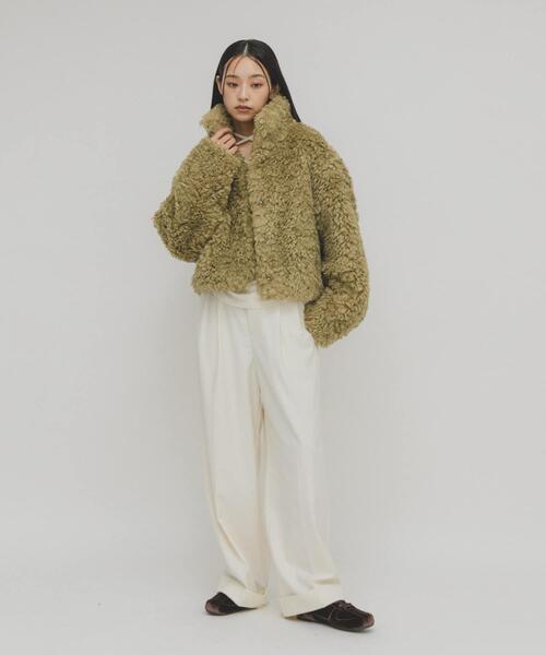 KBF（ケイビーエフ）の「センタープレスストレートパンツ（その他パンツ・レディース・ボルドー/ブラック/アイボリー・ONE）」の10枚目の写真