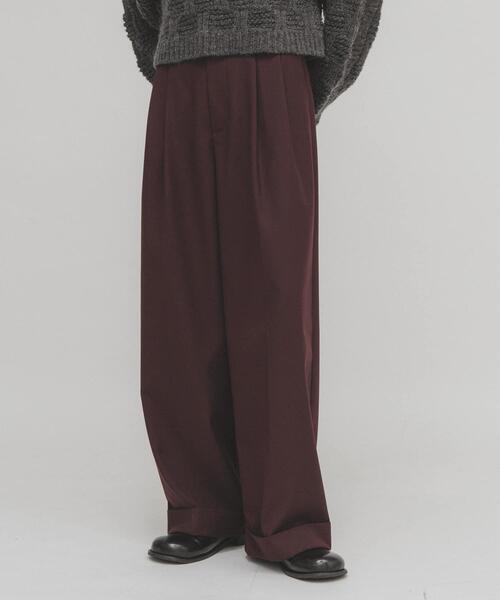 KBF（ケイビーエフ）の「センタープレスストレートパンツ（その他パンツ・レディース・ボルドー/ブラック/アイボリー・ONE）」の15枚目の写真