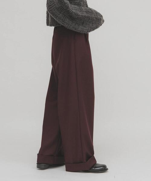 KBF（ケイビーエフ）の「センタープレスストレートパンツ（その他パンツ・レディース・ボルドー/ブラック/アイボリー・ONE）」の16枚目の写真