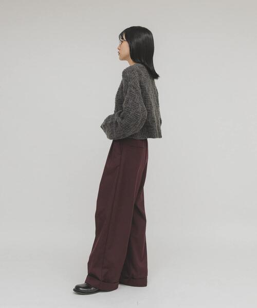 KBF（ケイビーエフ）の「センタープレスストレートパンツ（その他パンツ・レディース・ボルドー/ブラック/アイボリー・ONE）」の19枚目の写真