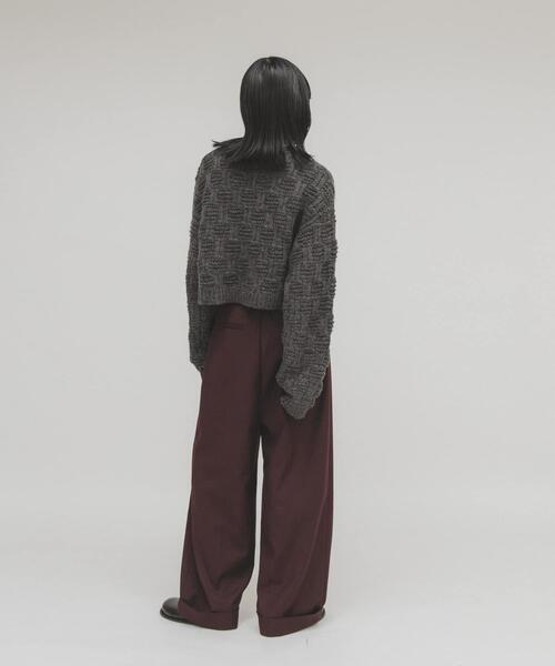 KBF（ケイビーエフ）の「センタープレスストレートパンツ（その他パンツ・レディース・ボルドー/ブラック/アイボリー・ONE）」の20枚目の写真