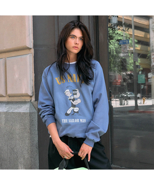 ERER（エルエル）の「Popeye Raglan Sweatshirt Blue（スウェット・レディース・その他・1/2）」の3枚目の写真
