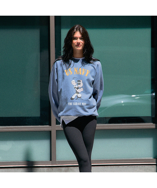 ERER（エルエル）の「Popeye Raglan Sweatshirt Blue（スウェット・レディース・その他・1/2）」の5枚目の写真