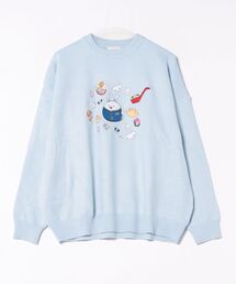 チュウカタベタイ（チュウカタベタイ）の「チュウカタベタイ/【LHP別注】サガラ刺繍クルーネックニット（ニット/セーター）」