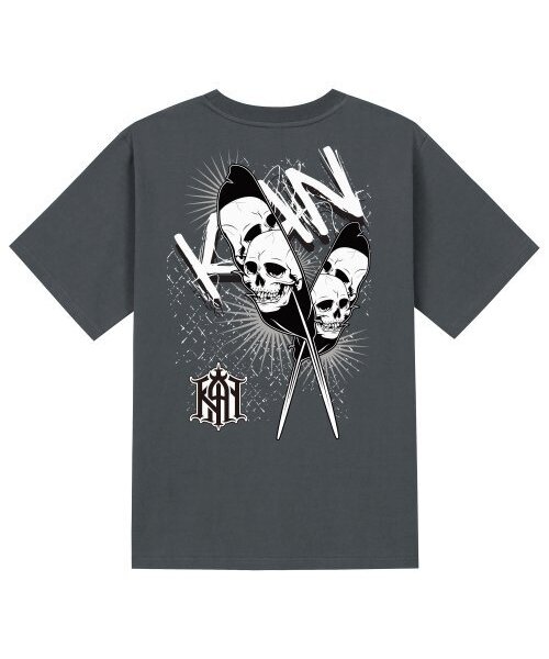 KAN6312(カン6312)の「KTG0091 ウィングスカル 半袖Tシャツ - グレー(Tシャツ/カットソー・メンズ・その他・SMALL/MEDIUM/X-LARGE/LARGE)」の1枚目の写真