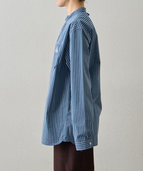 GEVACO(ゲバコ)の「【GEVACO】起毛バンドカラーシャツ(シャツ/ブラウス・レディース・モカ/ブラック/ブルー・MEDIUM/LARGE)」の4枚目の写真