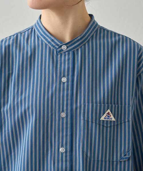 GEVACO(ゲバコ)の「【GEVACO】起毛バンドカラーシャツ(シャツ/ブラウス・レディース・モカ/ブラック/ブルー・MEDIUM/LARGE)」の7枚目の写真