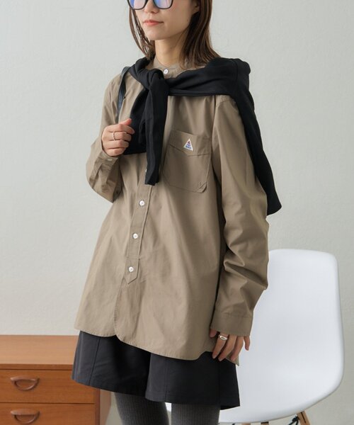 GEVACO(ゲバコ)の「【GEVACO】起毛バンドカラーシャツ(シャツ/ブラウス・レディース・モカ/ブラック/ブルー・MEDIUM/LARGE)」の12枚目の写真