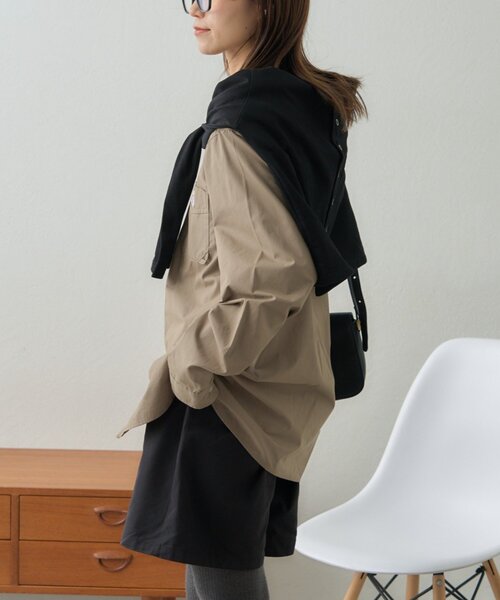 GEVACO(ゲバコ)の「【GEVACO】起毛バンドカラーシャツ(シャツ/ブラウス・レディース・モカ/ブラック/ブルー・MEDIUM/LARGE)」の14枚目の写真