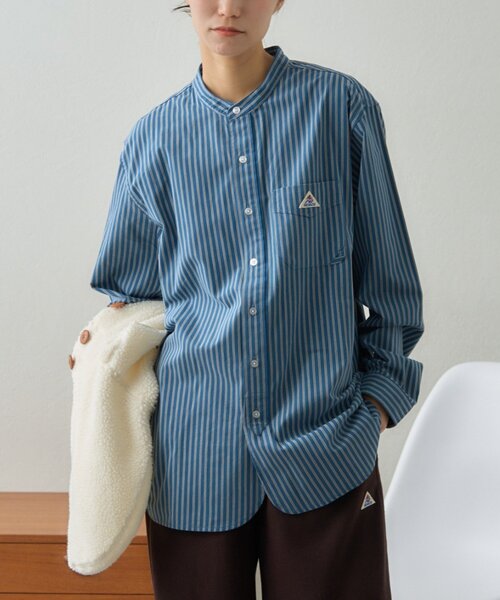 GEVACO(ゲバコ)の「【GEVACO】起毛バンドカラーシャツ(シャツ/ブラウス・レディース・モカ/ブラック/ブルー・MEDIUM/LARGE)」の17枚目の写真