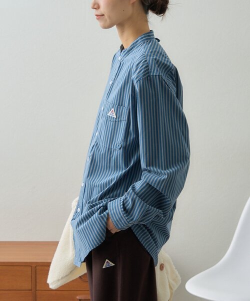 GEVACO(ゲバコ)の「【GEVACO】起毛バンドカラーシャツ(シャツ/ブラウス・レディース・モカ/ブラック/ブルー・MEDIUM/LARGE)」の18枚目の写真