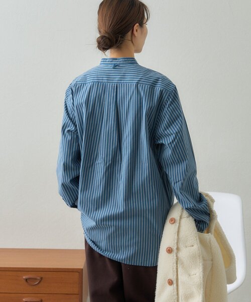 GEVACO(ゲバコ)の「【GEVACO】起毛バンドカラーシャツ(シャツ/ブラウス・レディース・モカ/ブラック/ブルー・MEDIUM/LARGE)」の19枚目の写真