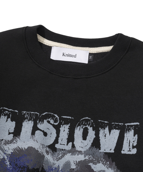 KNITTED（ニッティド）の「[NITTED X QWER DEMO] LETS LOVE MAN TO MAN BLACK（スウェット・レディース・その他・LARGE/MEDIUM/X-LARGE）」の2枚目の写真