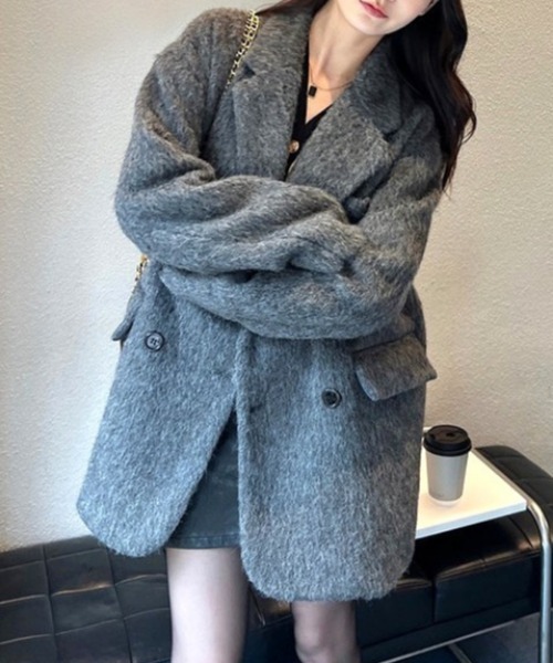 Vipoa（ヴィポア）の「Oversize gray wool Jacket（テーラードジャケット・レディース・グレー・FREE）」の12枚目の写真