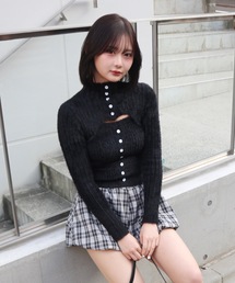 ALLuRing ChaRm（アリュリングチャーム）の「Open Shaggy High Neck Knit / オープンシャギーハイネックニット（ニット/セーター・レディース）」