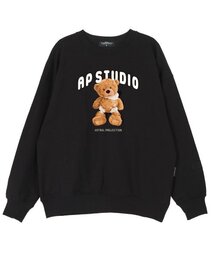 ベイビーベアドール オーバーサイズ ドロップショルダー スウェット_ブラック