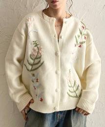 カーディガン/ボレロ（ホワイト/白色系・刺繍）ファッション通販