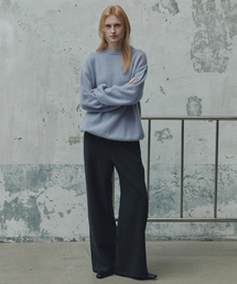 ウィンターウールバンディングパンツ_Navy Black
