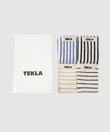 TEKLA(�e�N��)��Gifting envelope 30×30 Washcloths (Stripes)(�n���J�`/�n���h�^�I��)