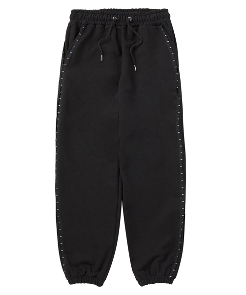 ULKIN(ウルキン)の「フックテープスウェットパンツ_ブラック(スウェットパンツ・レディース・ブラック・LARGE/MEDIUM/X-LARGE)」の1枚目の写真
