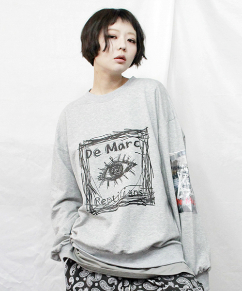 DEMARC(ドゥマーク)の「ストリートグラフィックルーズフィットスウェットグレー(スウェット・レディース・その他・MEDIUM/LARGE)」の3枚目の写真