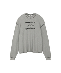 SUNDAY FRUIT MARKET（サンデーフルーツマーケット）の「GOOD SUNDAY WAFFLE LS TEE GRAY（Tシャツ/カットソー）」
