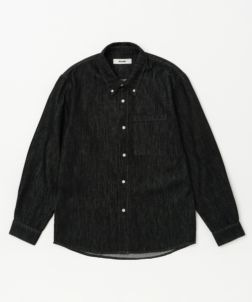 PLAC（プラック）の「ノンフェイドロングスリーブデニムシャツブラック（シャツ/ブラウス・メンズ・その他・SMALL/MEDIUM/LARGE）」の5枚目の写真