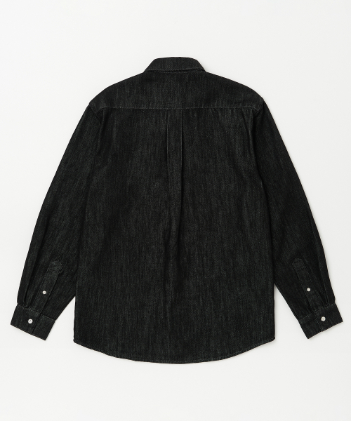 PLAC（プラック）の「ノンフェイドロングスリーブデニムシャツブラック（シャツ/ブラウス・メンズ・その他・SMALL/MEDIUM/LARGE）」の6枚目の写真