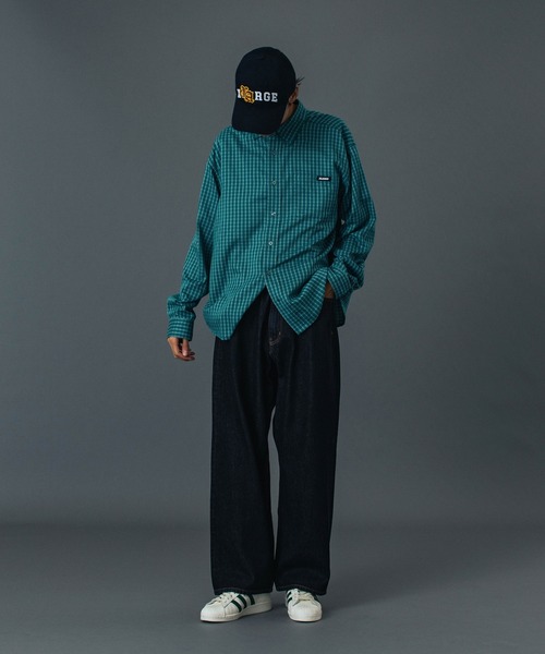 XLARGE（エクストララージ）の「PLAID L/S SHIRT（シャツ/ブラウス・メンズ・グリーン/ネイビー/ベージュ・XL/L/M/S）」の6枚目の写真
