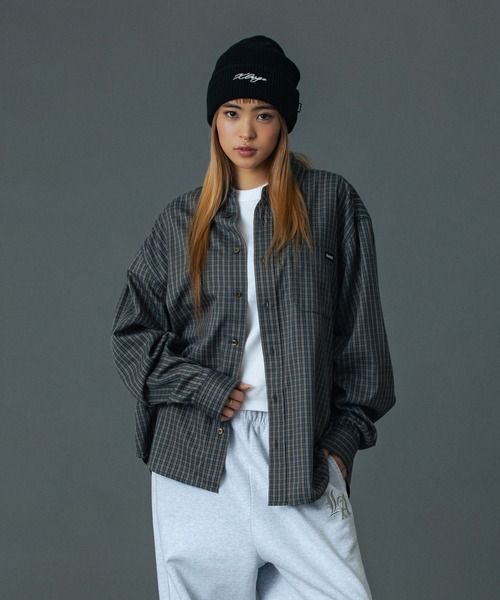 XLARGE（エクストララージ）の「PLAID L/S SHIRT（シャツ/ブラウス・メンズ・グリーン/ネイビー/ベージュ・XL/L/M/S）」の18枚目の写真