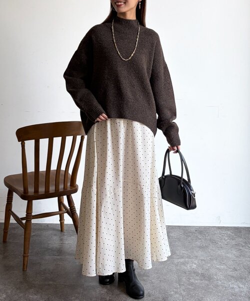 Chez toi（シェトワ）の「ドットスカート（スカート・レディース・ブラック/ホワイト・FREE）」の7枚目の写真