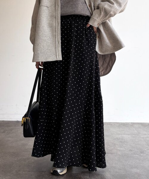 Chez toi（シェトワ）の「ドットスカート（スカート・レディース・ブラック/ホワイト・FREE）」の11枚目の写真