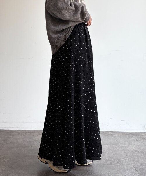 Chez toi（シェトワ）の「ドットスカート（スカート・レディース・ブラック/ホワイト・FREE）」の13枚目の写真