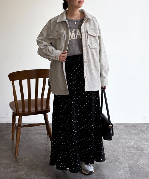 Chez toi（シェトワ）の「ドットスカート（スカート・レディース・ブラック/ホワイト・FREE）」の15枚目の写真