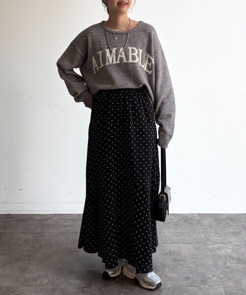 Chez toi（シェトワ）の「ドットスカート（スカート・レディース・ブラック/ホワイト・FREE）」の16枚目の写真