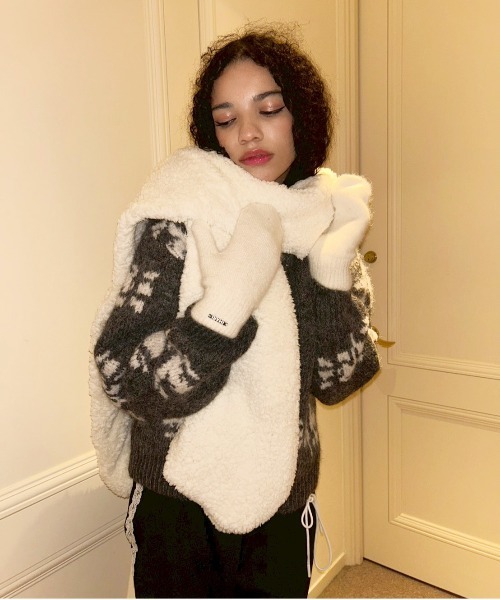 Knit muffler cap ニットマフラーキャップ（マフラー）｜HeRIN.CYE