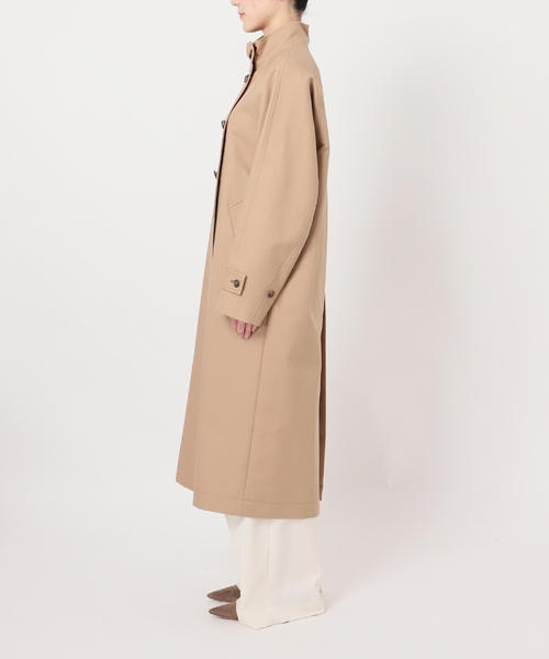 Noble（ノーブル）の「コットンダブルクロスハイネックロングコート（その他アウター・レディース・ベージュ/カーキ・FREE）」の5枚目の写真