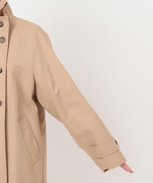 Noble（ノーブル）の「コットンダブルクロスハイネックロングコート（その他アウター・レディース・ベージュ/カーキ・FREE）」の8枚目の写真