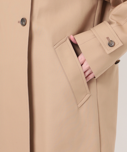 Noble（ノーブル）の「コットンダブルクロスハイネックロングコート（その他アウター・レディース・ベージュ/カーキ・FREE）」の9枚目の写真