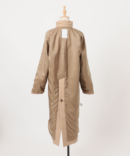 Noble（ノーブル）の「コットンダブルクロスハイネックロングコート（その他アウター・レディース・ベージュ/カーキ・FREE）」の13枚目の写真