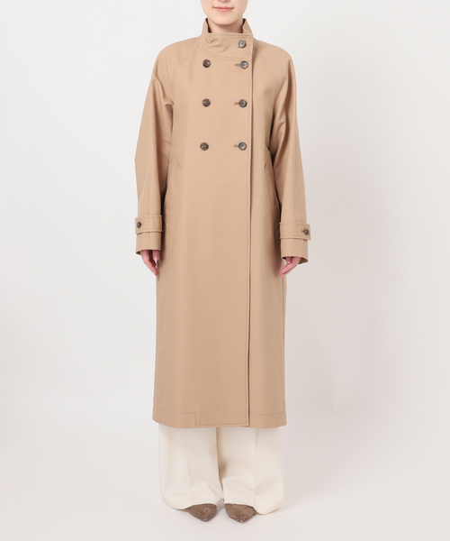 Noble（ノーブル）の「コットンダブルクロスハイネックロングコート（その他アウター・レディース・ベージュ/カーキ・FREE）」の14枚目の写真